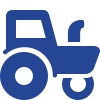Icône tracteur bleue